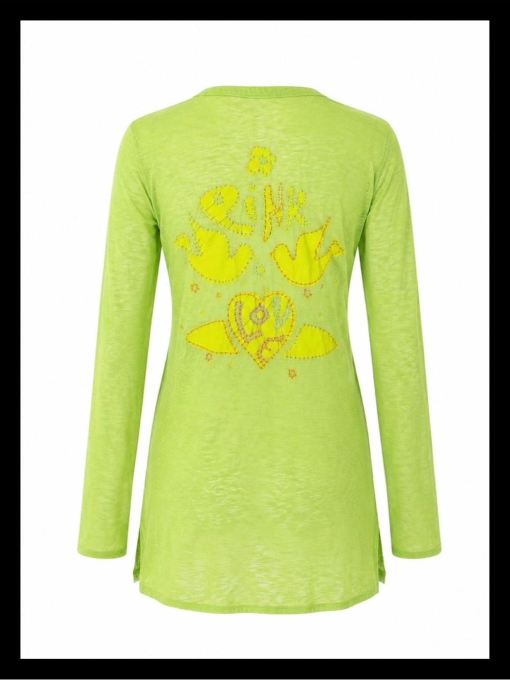 💕ⓅⒾⓃⓀ ⓋⓈ Y2K/SUPER RARE/VHTF Lime Green Embroidered Swim Coverup ✨EUC✨💕